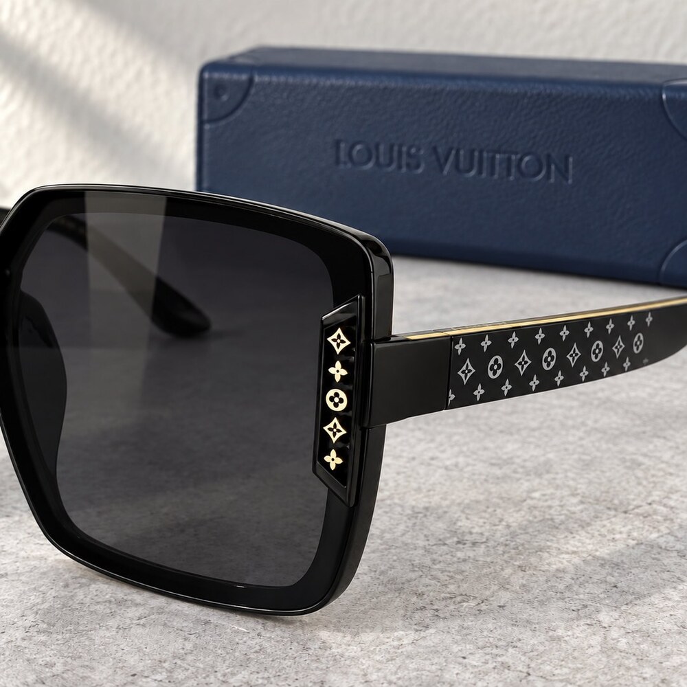 Louis Vuitton Black Square Sunglasses - Picture 4 of 6